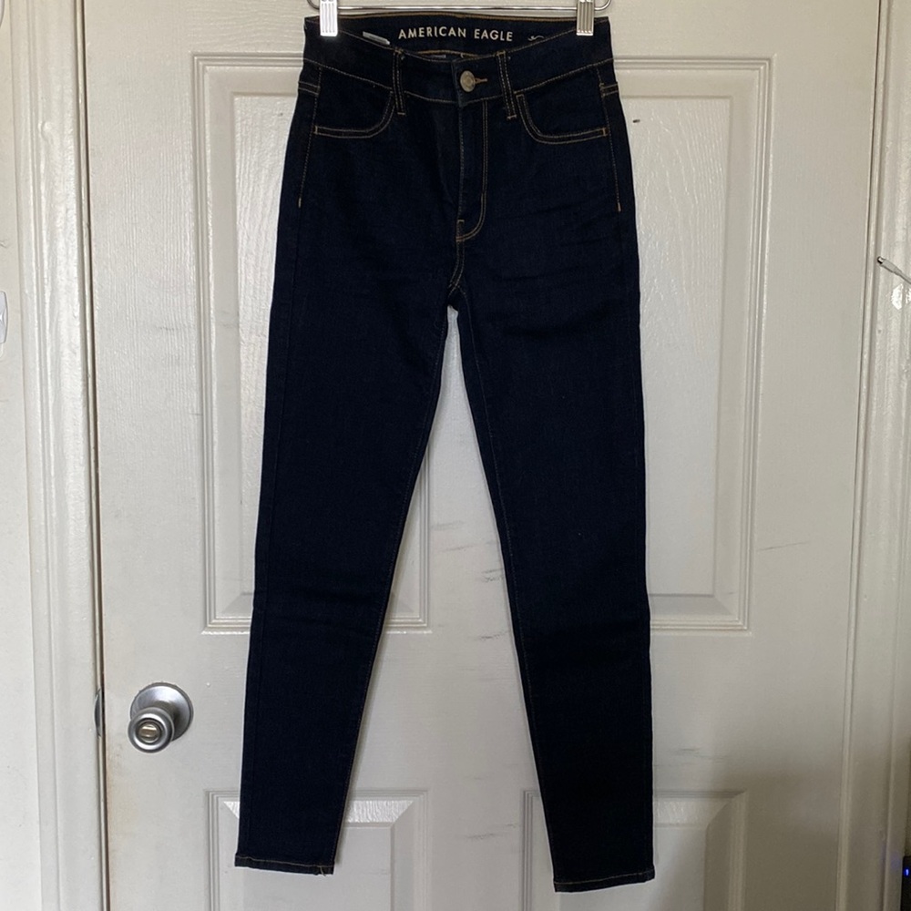 dark denim skinny jeans